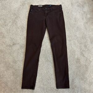 AG Adriano Goldschmied the jegging super skinny fit mahogany brown Sz 30
